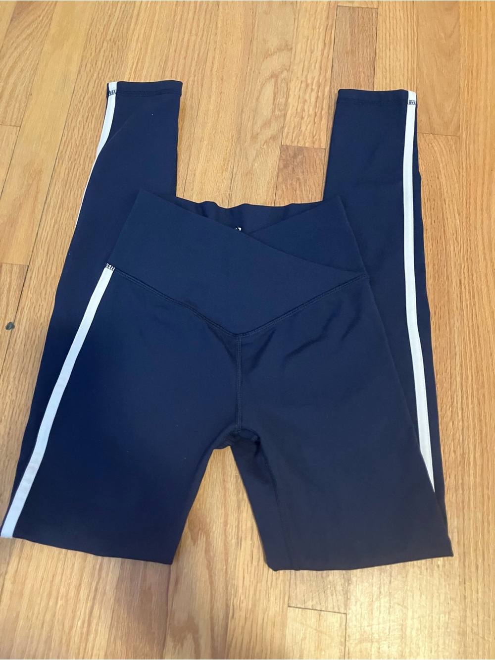 Pacsun Womens Navy Active Leggings with Side Stripe